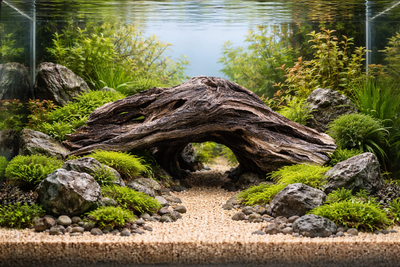 Underwater Silk Route – Driftwood Bridge Hardscape