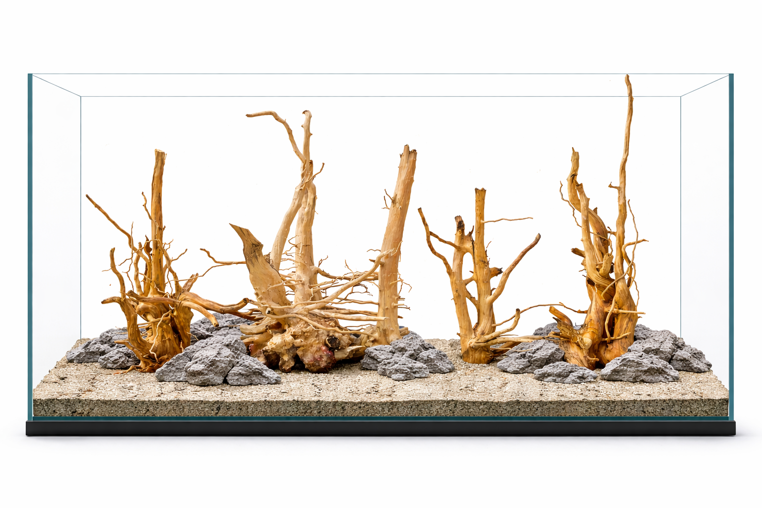 4 piece vertical Driftwood set.  Suitable for 5- 6 ft tank